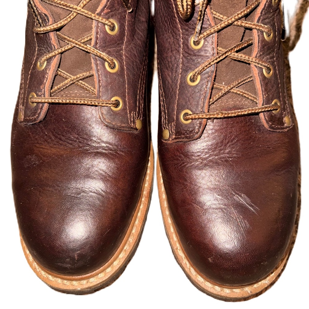 Carolina 12 EE Elm Boots Steel Toe Wide Brown Leather Logger #1821 Work Lineman - Picture 5 of 11